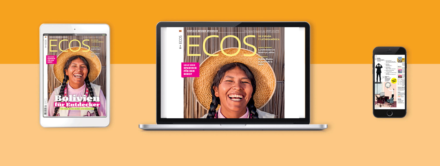 verschiedene digitale Geräte mit Ecos-Inhalten