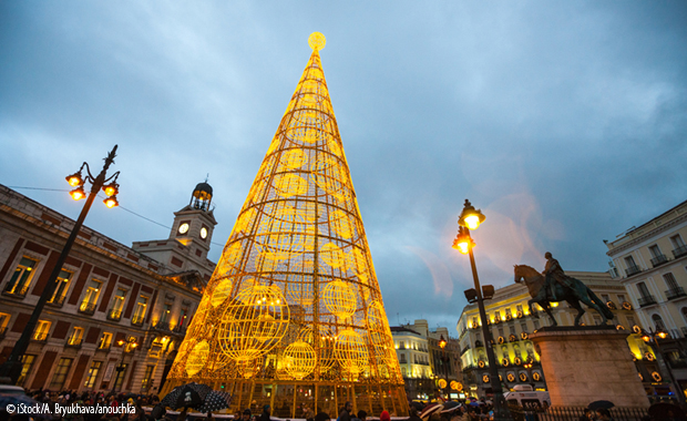 Weihnachtsbaum in Madrid, Spanien