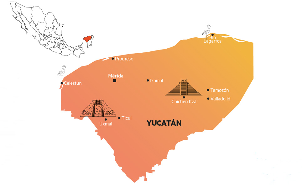 Mapa de Yucatán