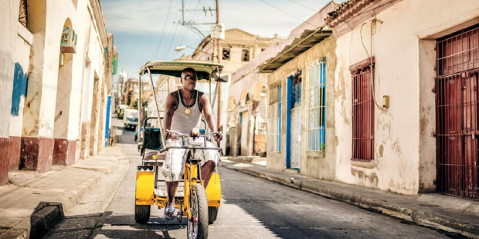 Taxi-Radfahrer in Santiago de Cuba