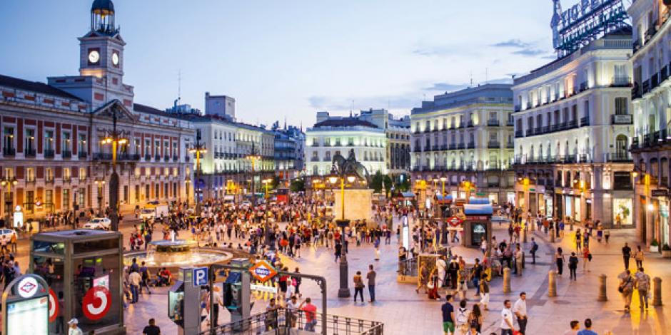 Puerta del Sol, Madrid, Spanien
