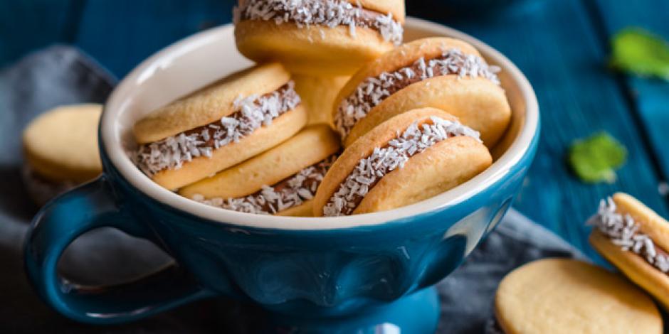 Keksgebäck mit Milchkonfitüre