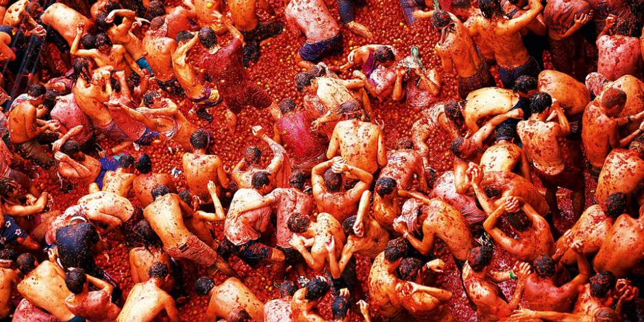 La tomatina: Tomatenschlacht in Spanien